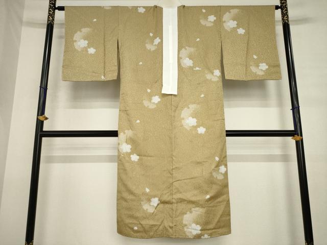 平和屋着物●長襦袢 無双仕立て 雪輪花文 半衿刺繍 正絹 逸品 AABJ3133ck