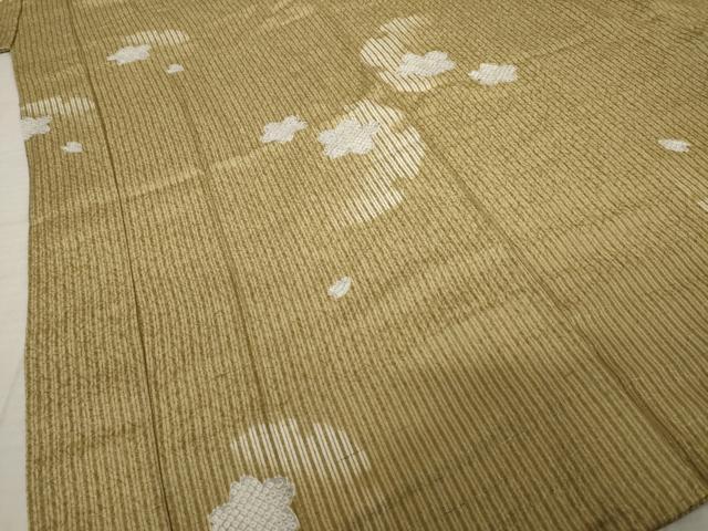 平和屋着物●長襦袢 無双仕立て 雪輪花文 半衿刺繍 正絹 逸品 AABJ3133ck