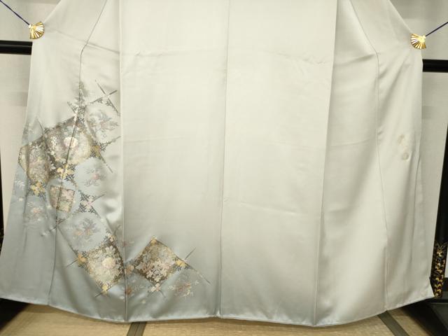 平和屋着物●金彩友禅 卓越技能者・名工・和田光正 訪問着 花天井文 暈し染め 金銀彩 正絹 逸品 AABJ3141ck