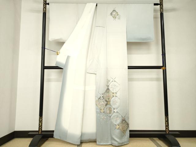 平和屋着物●金彩友禅 卓越技能者・名工・和田光正 訪問着 花天井文 暈し染め 金銀彩 正絹 逸品 AABJ3141ck