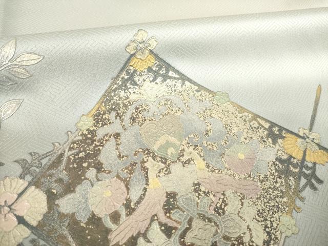 平和屋着物●金彩友禅 卓越技能者・名工・和田光正 訪問着 花天井文 暈し染め 金銀彩 正絹 逸品 AABJ3141ck