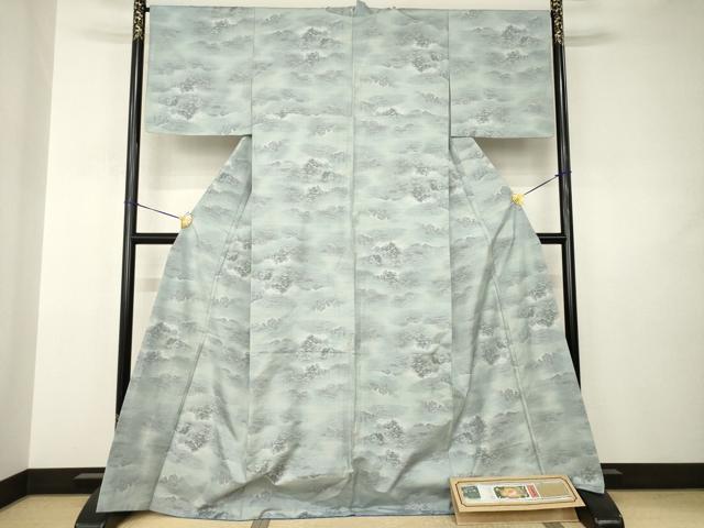 平和屋着物●都喜ヱ門 本場大島紬 総絣 藤絹織物謹製 遠山文 証紙付き 正絹 逸品 AABJ3144ck