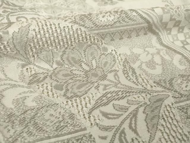 平和屋着物●中国三大刺繍 スワトウ刺繍 汕頭刺繍 お召 訪問着 道長更紗花文 金糸 正絹 逸品 AABJ3148ck