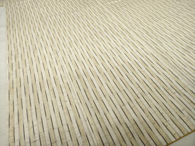 平和屋着物●ぜんまい紬 縞 正絹 逸品 AABJ3149ck