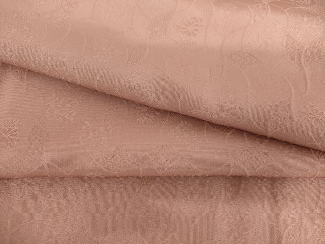 平和屋着物●上質な色無地 草花地紋 石竹色 三越扱い 正絹 逸品 AABJ3161cs