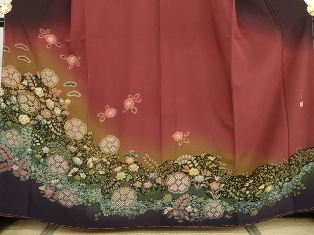 平和屋着物●吉乃一廉 幻の辻が花 訪問着 辻が花 絞り 暈し染め 金彩 正絹 逸品 未使用 AABJ3165cs
