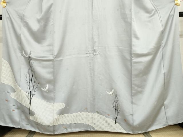 平和屋着物●訪問着 手描き 飛鳥文 正絹 逸品 AABJ3190cs