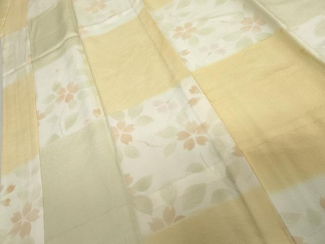 平和屋着物●長襦袢 無双仕立て 市柿草花文 正絹 逸品 AABJ3197cs