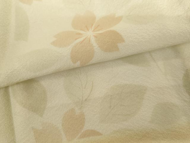平和屋着物●長襦袢 無双仕立て 市柿草花文 正絹 逸品 AABJ3197cs