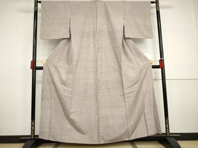 平和屋着物●上質な紬 100亀甲 吉祥花文 正絹 逸品 AABJ3201cs