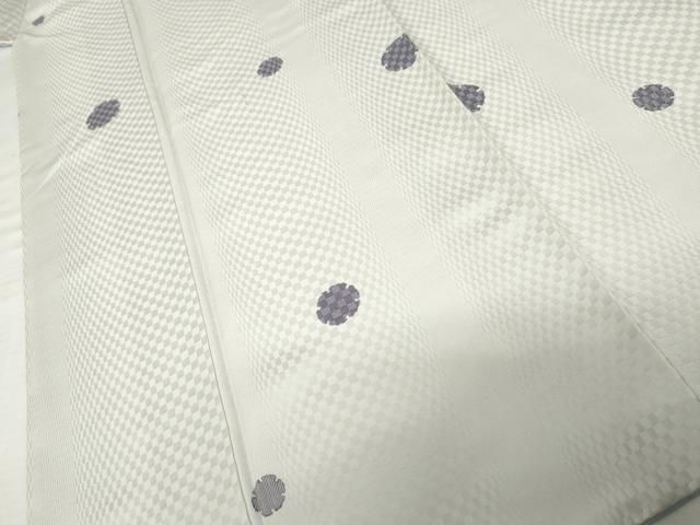 平和屋着物●お召 雪輪文 正絹 逸品 AABJ3221cs