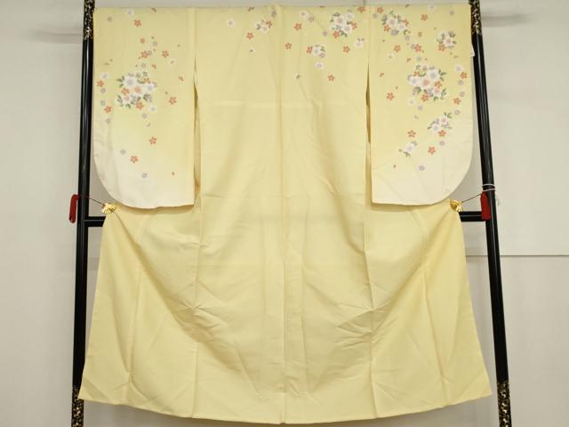 平和屋着物●小振袖 二尺袖 葉桜 暈し染め 洗える着物 未使用 AABJ3245cs