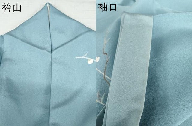 平和屋着物●十日町友禅 女流作家 遠田藤舟 訪問着 梅松文 正絹 逸品 AABJ3252cs