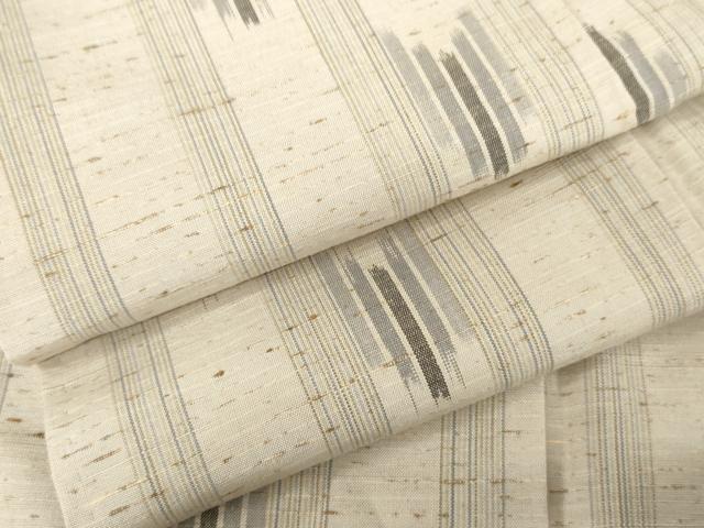 平和屋着物●ぜんまい紬 縞 正絹 逸品 AABJ3257cs