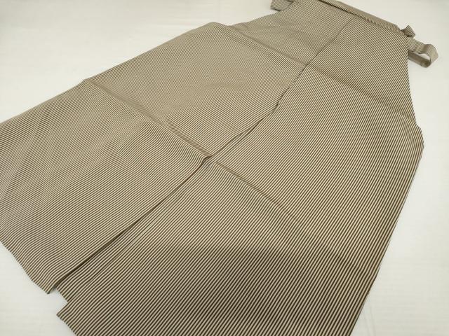 平和屋着物●男性 馬乗り袴 縞 正絹 逸品 AABJ3267cs