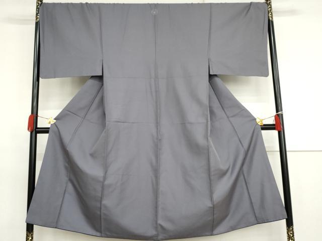 平和屋着物●男性 色無地 お召地 鳩羽色 田中屋謹製 正絹 逸品 AAAX6169csm