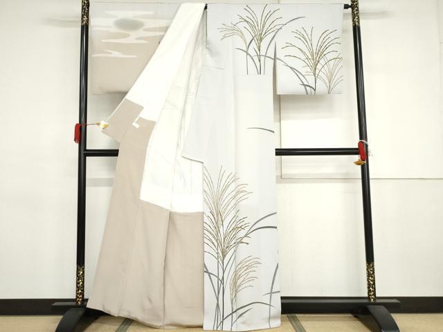 平和屋着物●糸目友禅作家 滝沢晃 訪問着 薄文 暈し染め 正絹 逸品 AABJ3276cs