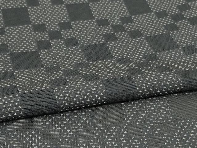 平和屋着物*夏物 お召 紗 幾何学紋紗 正絹 逸品 AABJ3283jd