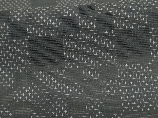平和屋着物*夏物 お召 紗 幾何学紋紗 正絹 逸品 AABJ3283jd