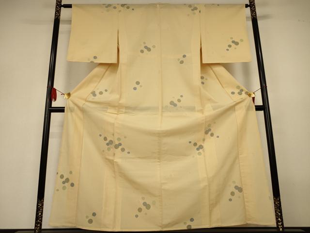 平和屋着物*夏物 小紋 絽 丸文 正絹 逸品 AABJ3293jd