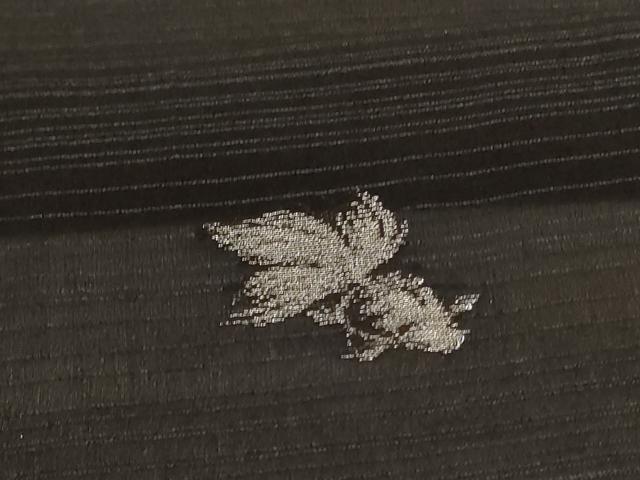 平和屋着物*夏物 お召 紗 金魚 黒地 銀彩 正絹 逸品 AABJ3302jd