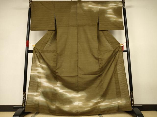 平和屋着物*夏物 訪問着 絽紬 霞文 暈し染め 正絹 逸品 AABJ3309jd