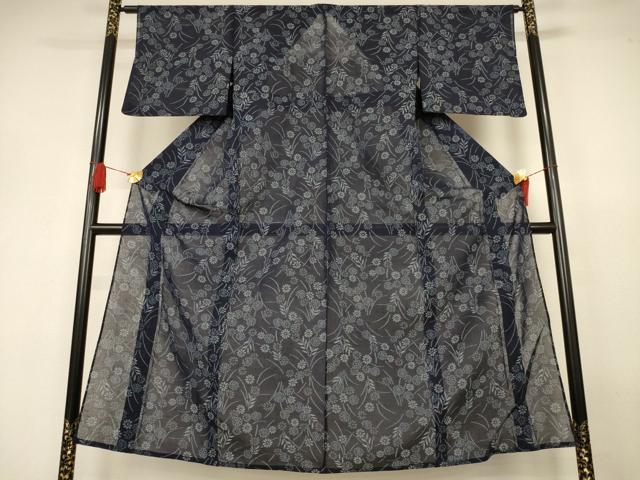 平和屋着物*夏物 紗紬 草花文 正絹 逸品 AABJ3313jd