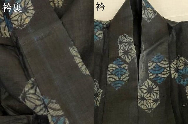 平和屋着物*夏物 重要無形文化財 本場宮古上布 吉祥文 苧麻 逸品 AABJ3314jd