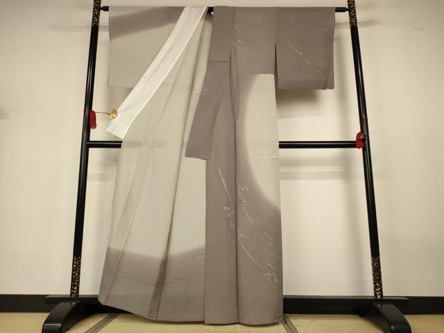 平和屋着物*夏物 訪問着 絽 刺繍 霞文 暈し染め 正絹 逸品 AABJ3323jd