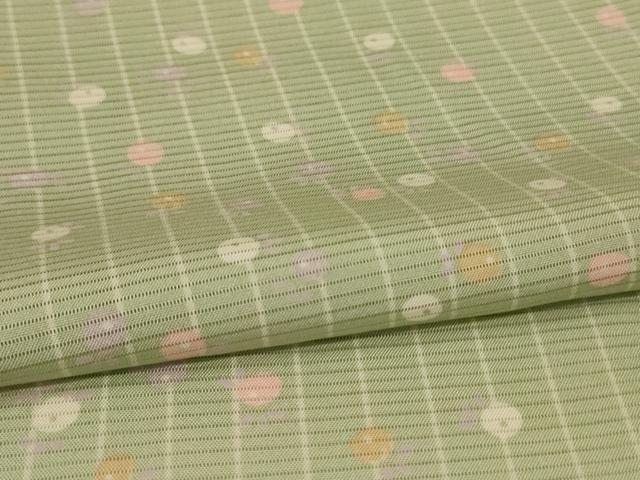 平和屋着物*夏物 小紋 絽 花丸文 ロング丈 正絹 逸品 AABJ3342jd