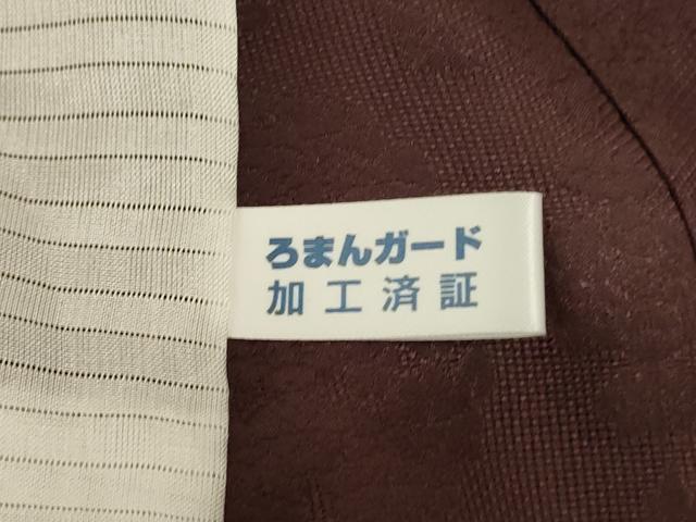 平和屋着物*夏物 色無地 花丸紋紗 黒鳶色 正絹 逸品 未使用 AABJ3347jd