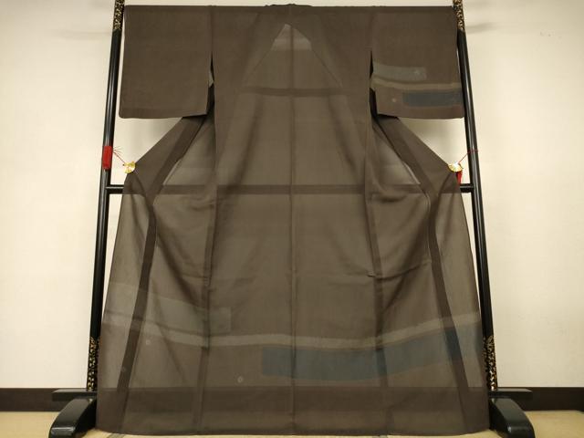 平和屋着物*夏物 訪問着 紗紬 絞り 横段丸文 ロング丈 正絹 逸品 AABJ3349jd