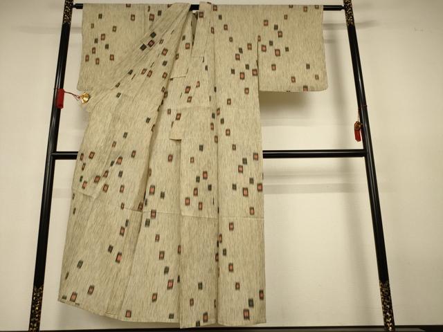 平和屋着物*夏物 小紋 ちぢみ織 箔散らし文様 AABJ3354jd