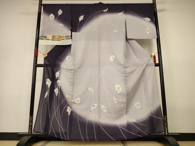 平和屋着物*夏物 本場縞大島紬 夏大島 訪問着 カラー 暈し染め まるやま扱い 証紙付き 寿紬工房 正絹 逸品 AABJ3359jd