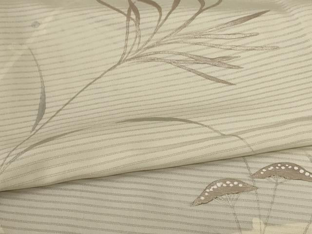 平和屋着物*夏物 訪問着 絽 草花文 暈し染め 銀彩 正絹 逸品 AABJ3363jd