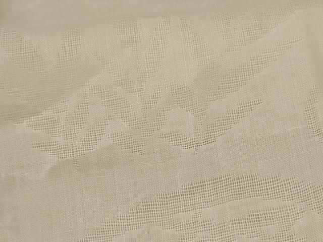 平和屋着物*夏物 長襦袢 流水草花文紗 生成り色 麻 逸品 AABJ3387jd
