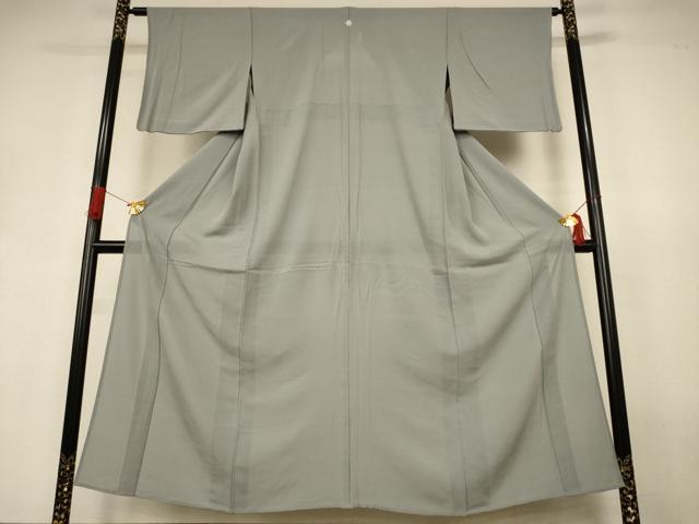 平和屋着物*夏物 色無地 絽 灰青色 正絹 逸品 AABJ3390jd