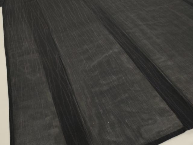 平和屋着物*夏物 小紋 紗 よろけ縞 正絹 逸品 AABJ3393jd
