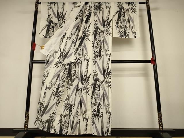 平和屋着物*夏物 小紋 絽 笹文 洗える着物 AABJ3402jd