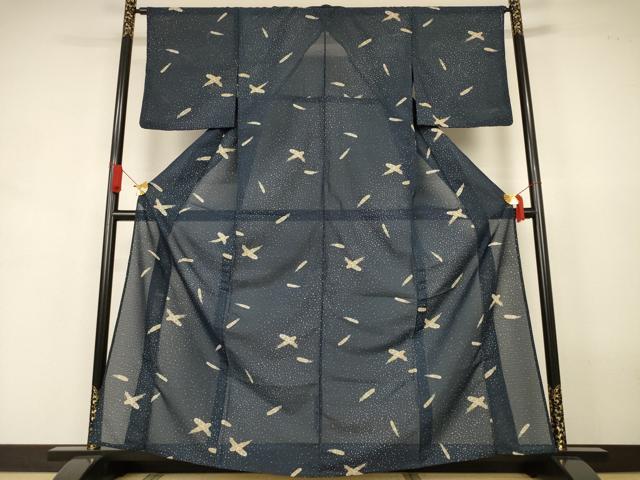 平和屋着物*夏物 小紋 絽 羽 洗える着物 AABJ3404jd