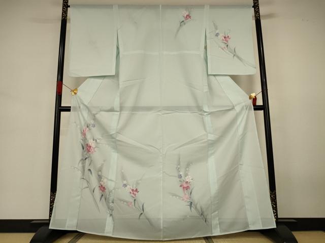 平和屋着物*夏物 訪問着 絽 草花文 暈し染め 洗える着物 AABJ3413jd