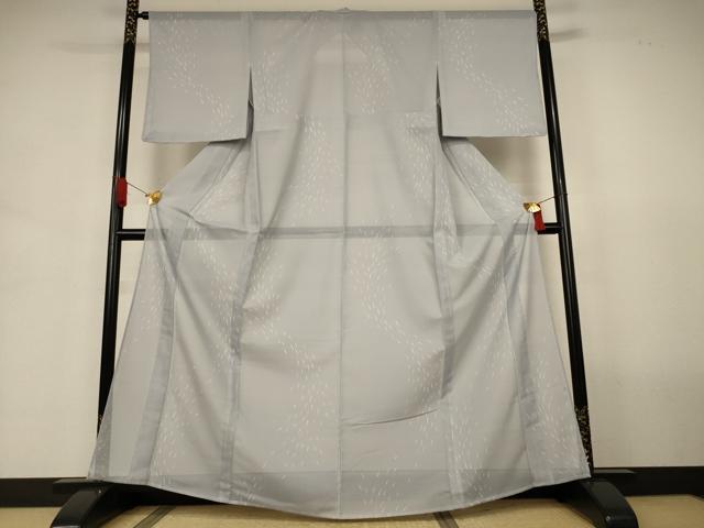 平和屋着物*夏物 小紋 絽 魚 洗える着物 AABJ3415jd