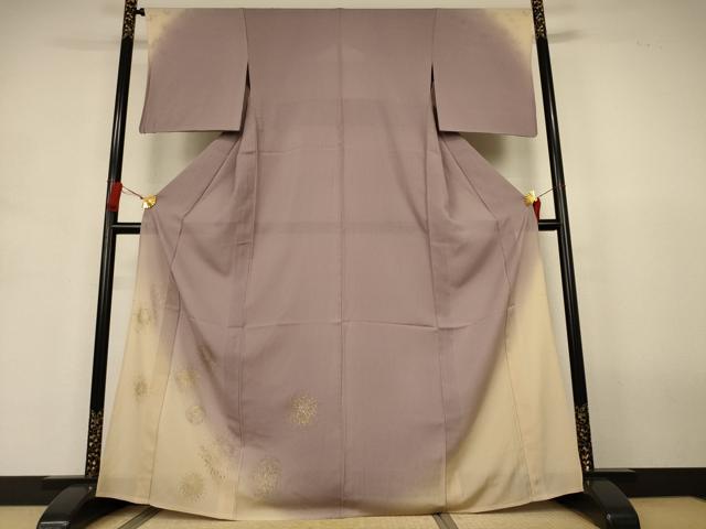 平和屋着物*夏物 訪問着 縦絽 花火 暈し染め 金銀彩 正絹 逸品 AABJ3418jd