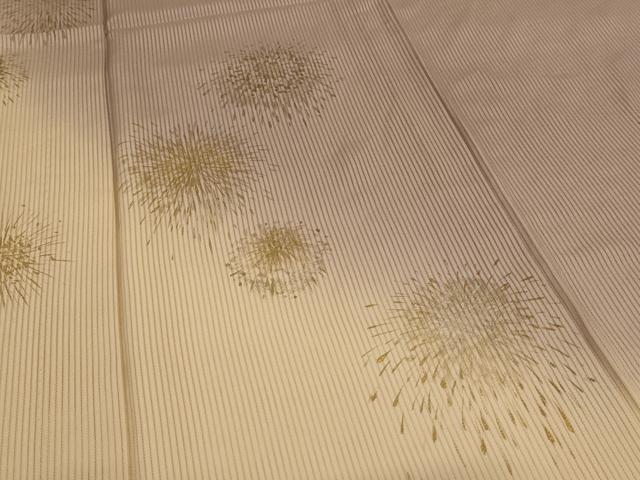 平和屋着物*夏物 訪問着 縦絽 花火 暈し染め 金銀彩 正絹 逸品 AABJ3418jd