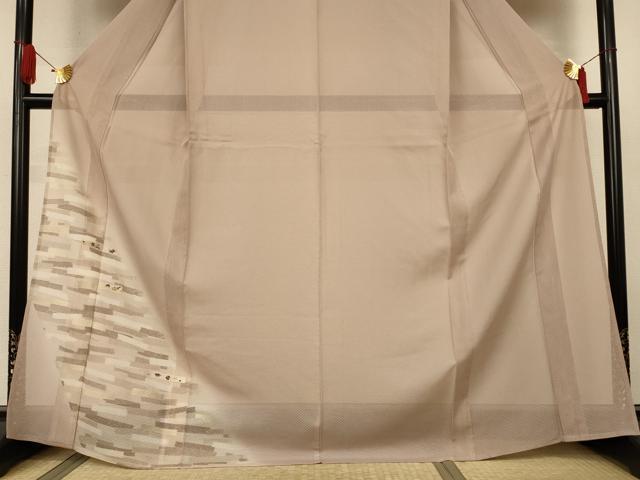 平和屋着物*夏物 訪問着 変わり絽 刺繍 横段文 暈し染め 銀糸 正絹 逸品 AABJ3421jd