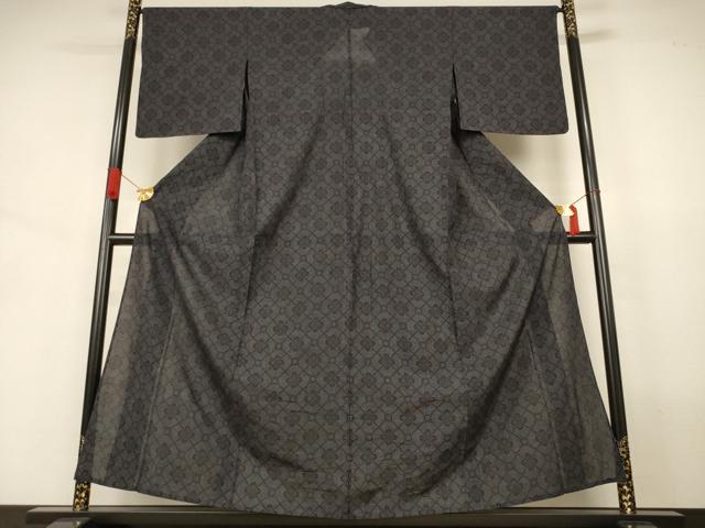 平和屋着物*夏物 本場大島紬 夏大島 花菱文 正絹 逸品 AABJ3432jd