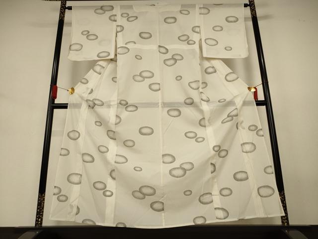 平和屋着物*夏物 小紋 絽 丸文 洗える着物 AABJ3435jd