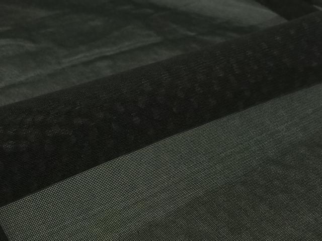 平和屋着物▽羽織 スリーシーズン 春夏秋 塵除け 黒地 正絹 逸品 AABJ3455jh