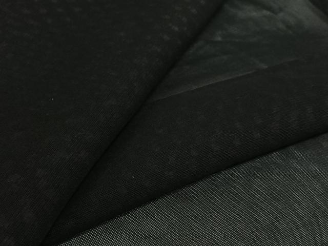 平和屋着物▽羽織 スリーシーズン 春夏秋 塵除け 黒地 正絹 逸品 AABJ3455jh