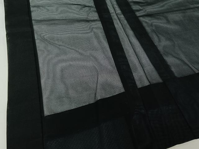 平和屋着物▽羽織 スリーシーズン 春夏秋 塵除け 黒地 正絹 逸品 AABJ3458jh